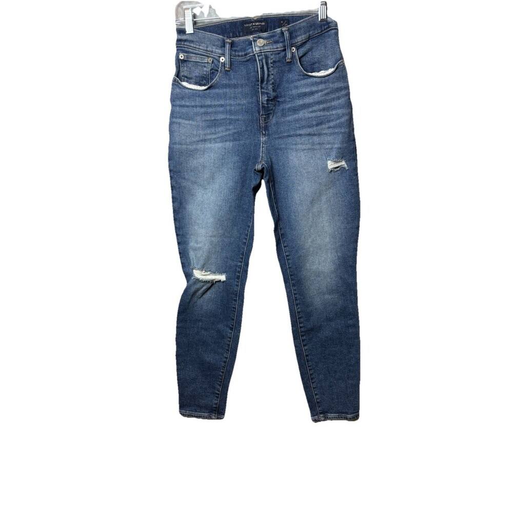 Lucky Brand Woman’s Jeans Size 8 (29) High Rise Skinny Bridgette Distressed